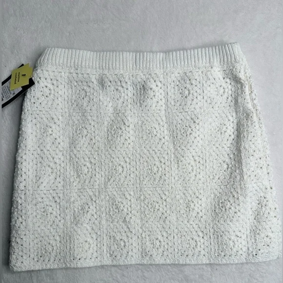 Art Class Sweater Knit Skirt Girls Size Medium 7/8 White Elastic Waist Lined - Picture 2 of 10